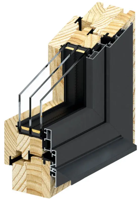 Dřevohliníková okna RI® WOOD-ALU LINEAR Swiss 78 a 92